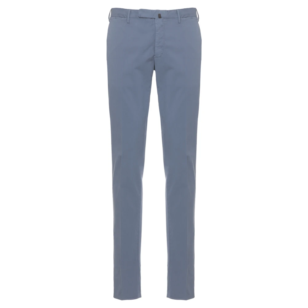 Incotex Men's Blue Straight Trousers, S, Straight Trousers