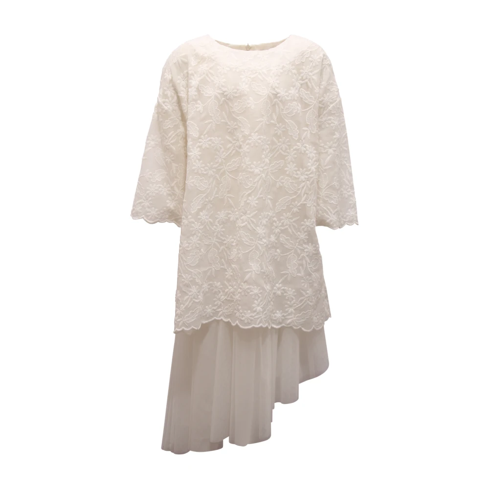 Twinset Girls White 201Gj2qc0 Dress - Dresses - 8 Y - Kids