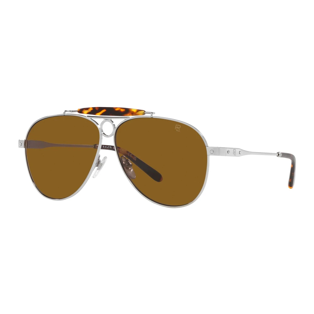 Ralph Lauren Man Sunglass The Counrtyman - Frame color: Silver, Lens color: Brown - Image 4