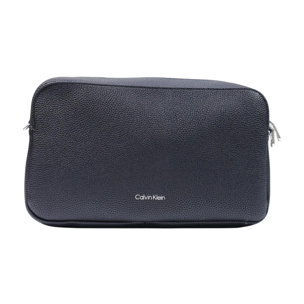 Calvin Klein Women's Black Webbing 2X Strap Lg Camera Bag - Cross Body Bags - One Size - Bags