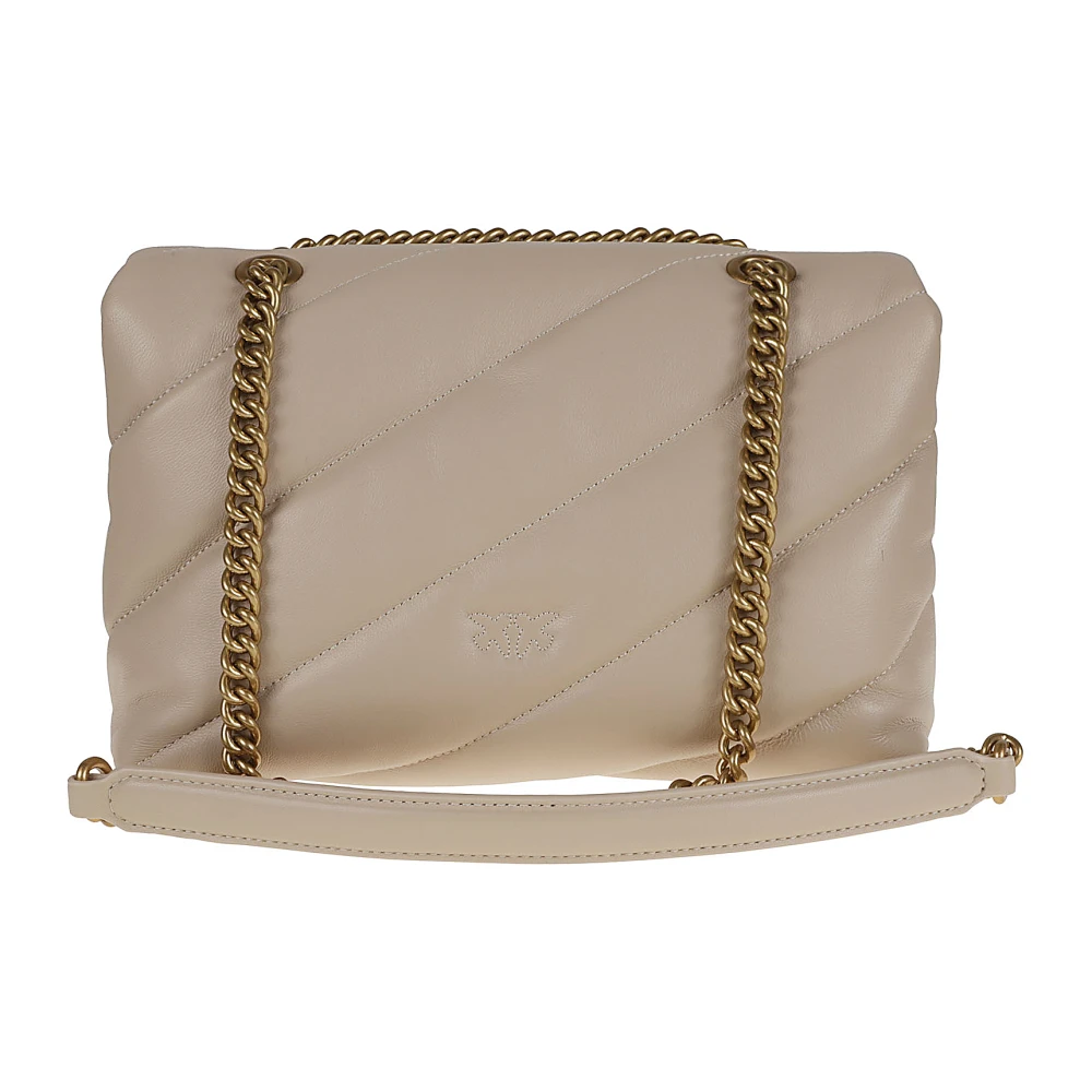 pinko Gewatteerde Crossbody Tas Nude Neutrals Beige Dames