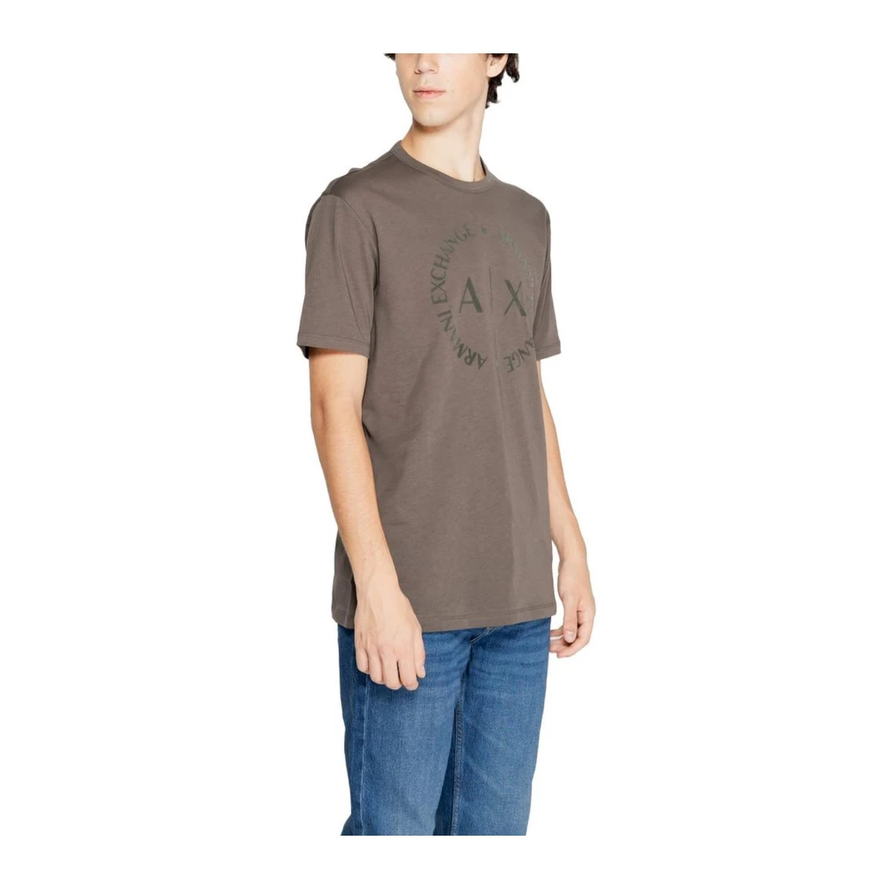 Armani Exchange Klassieke katoenen T-shirtcollectie Brown Heren