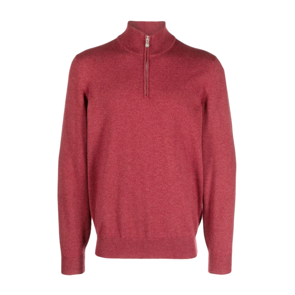 BRUNELLO CUCINELLI Lupetto C Zip Sweaters Red Heren