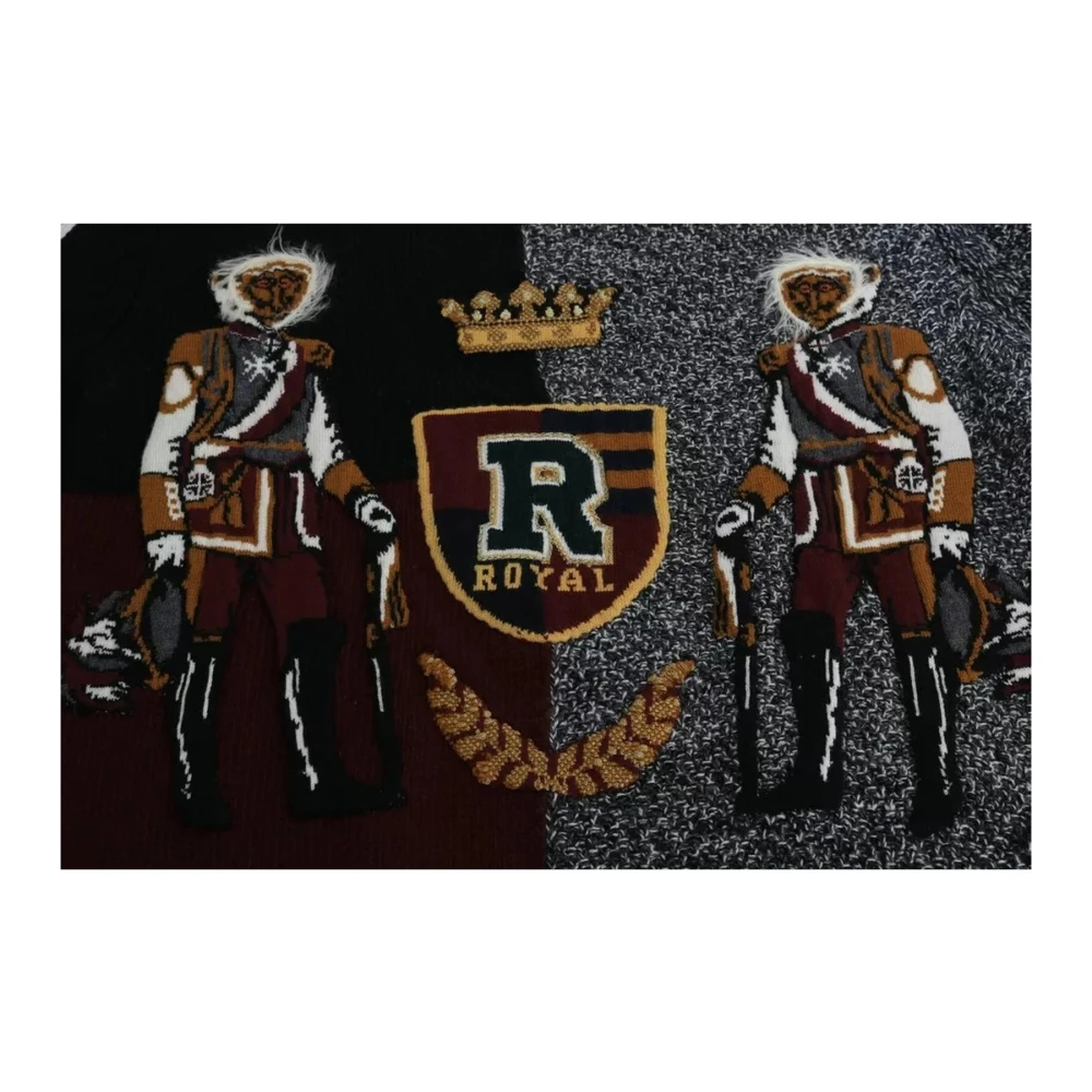 Dolce & Gabbana Koning Ridder Aap Wollen Trui Multicolor Heren