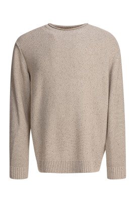 pull-col-rond-beige-leger-regulier