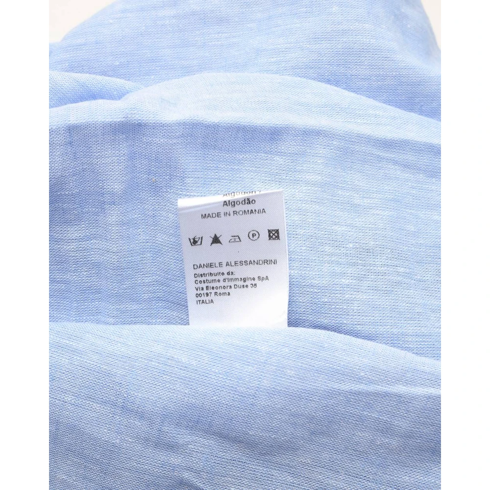 Daniele Alessandrini Koreaanse Stijl Shirt Blue Heren