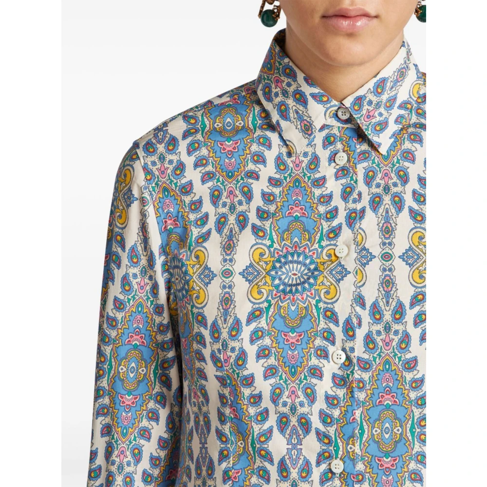 ETRO Multicolor Overhemd met Knoopsluiting en Dartdetails Multicolor Dames