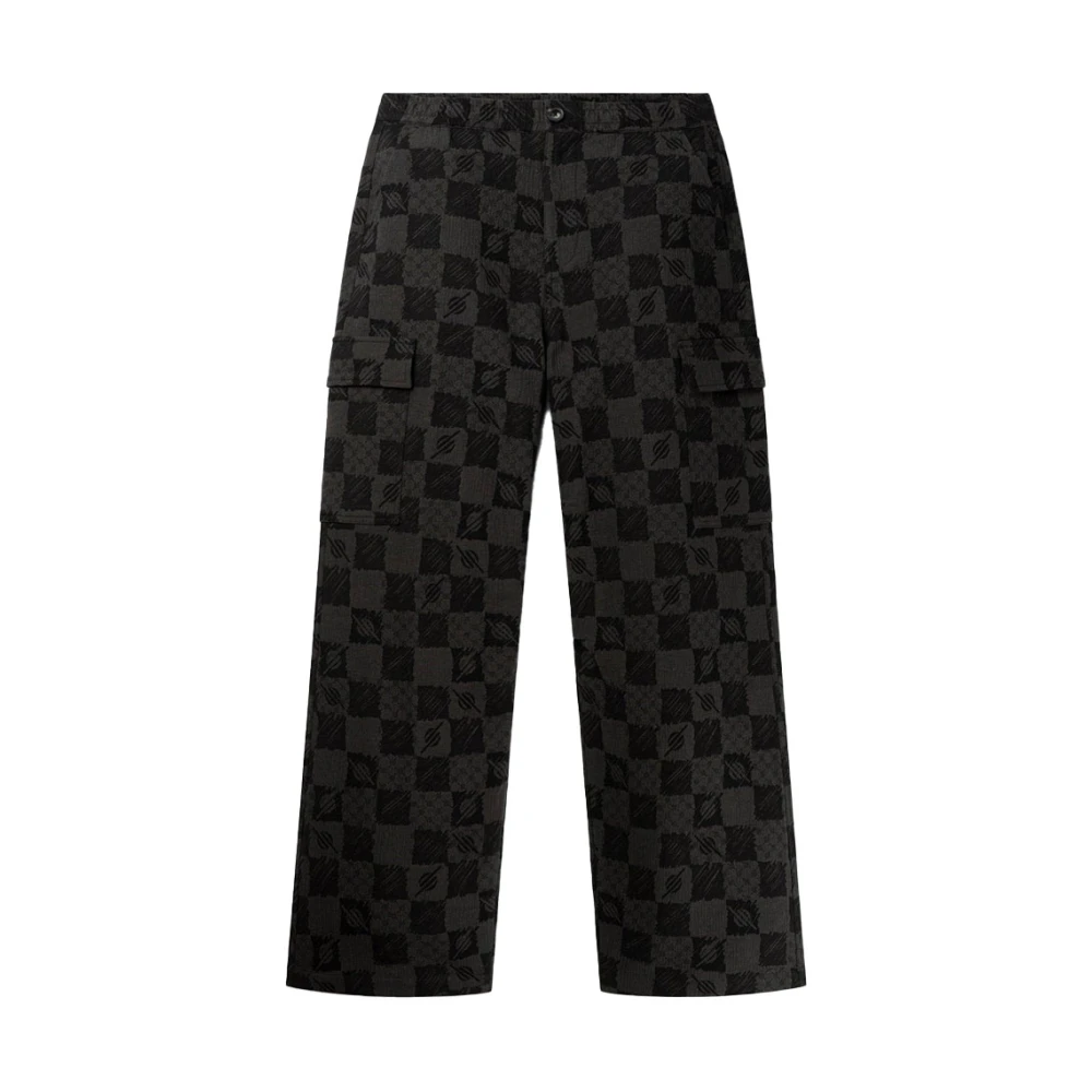 Daily Paper Schaak Cargo Broek met Verstelbare Zoom Black Heren
