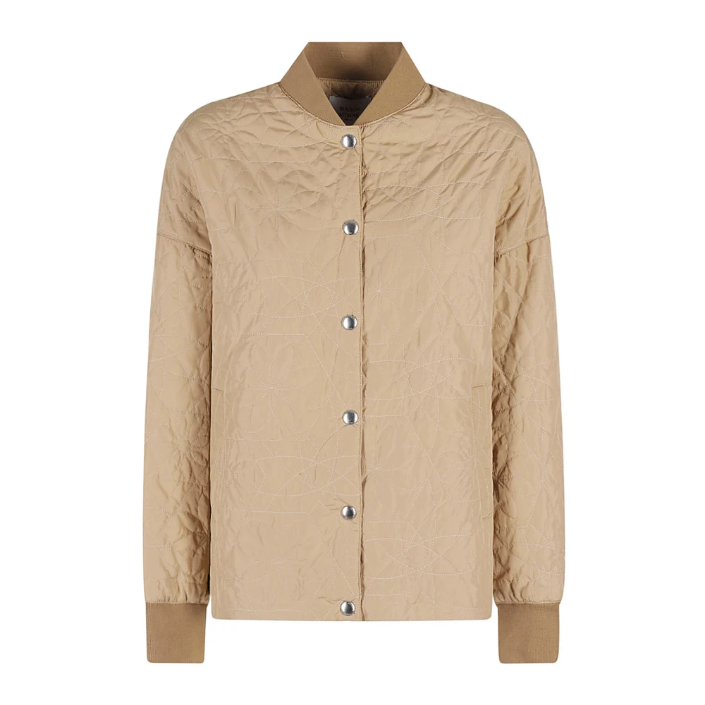 Maison Kitsuné Gewatteerde Jas Beige Dames