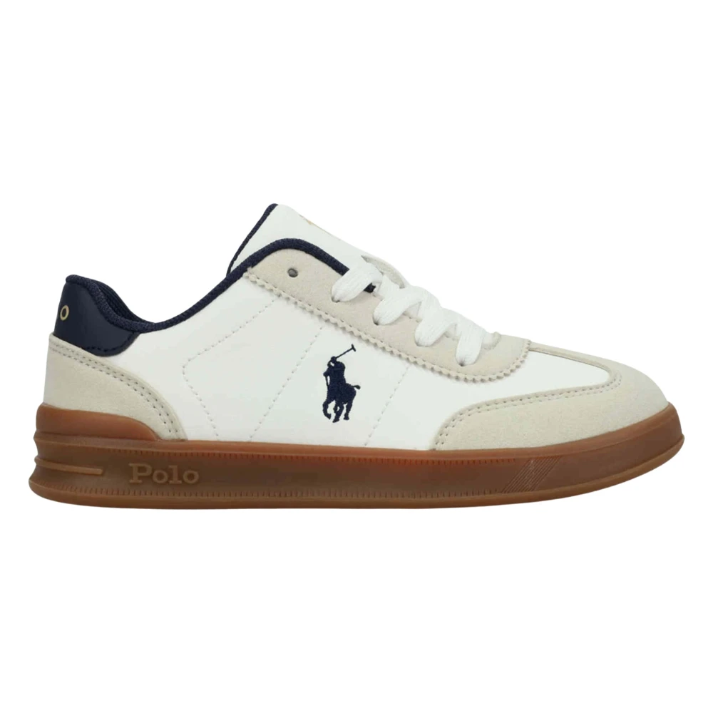 Ralph Lauren Boys Beige Kids Sneakers, 38 Eu, Hollis Trainers