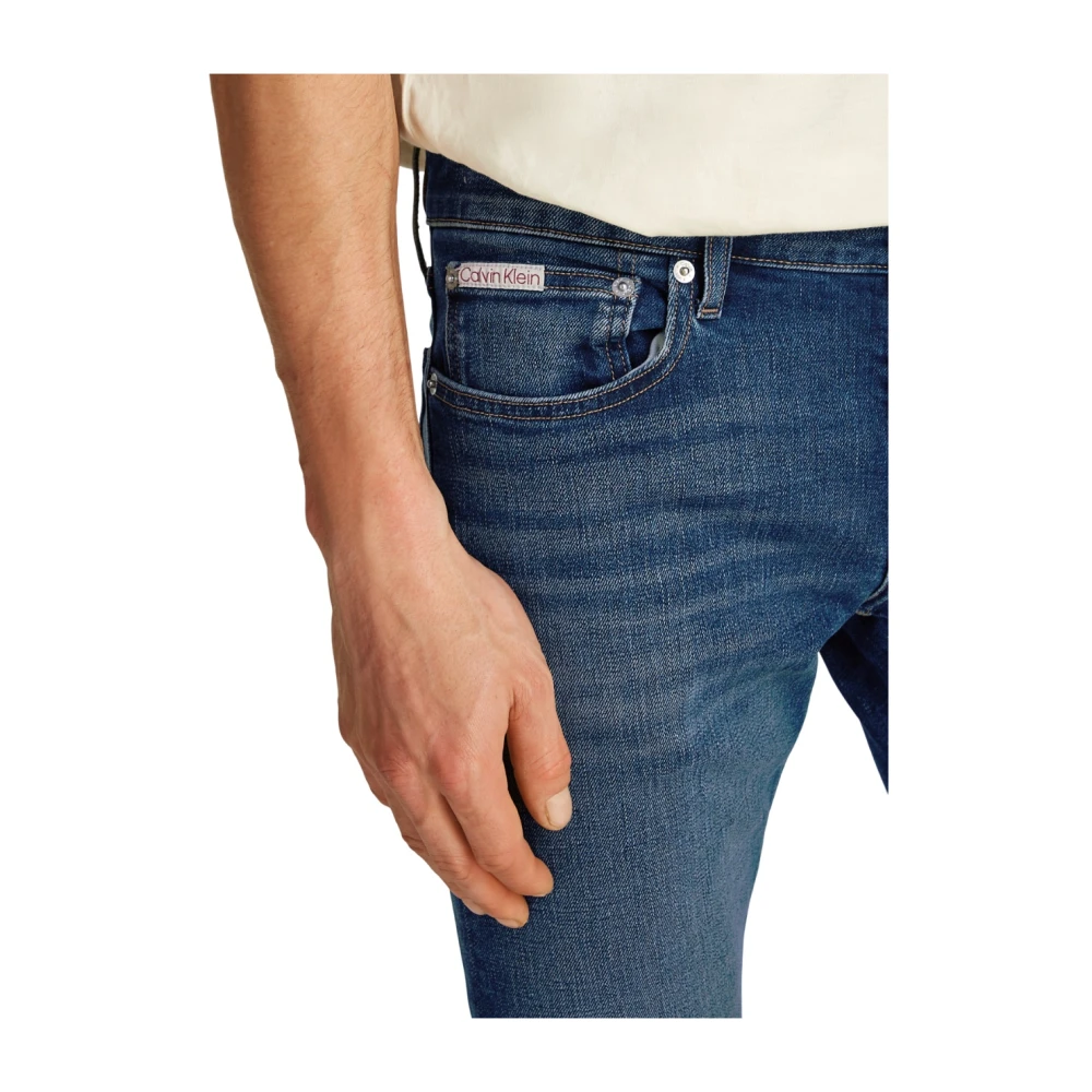 Calvin Klein Authentieke Straight Leg Blauwe Jeans Blue Heren