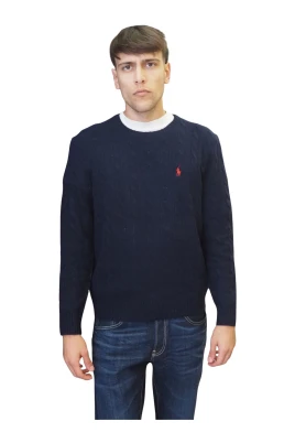 Kabelstickad tröja i ull-cashmere