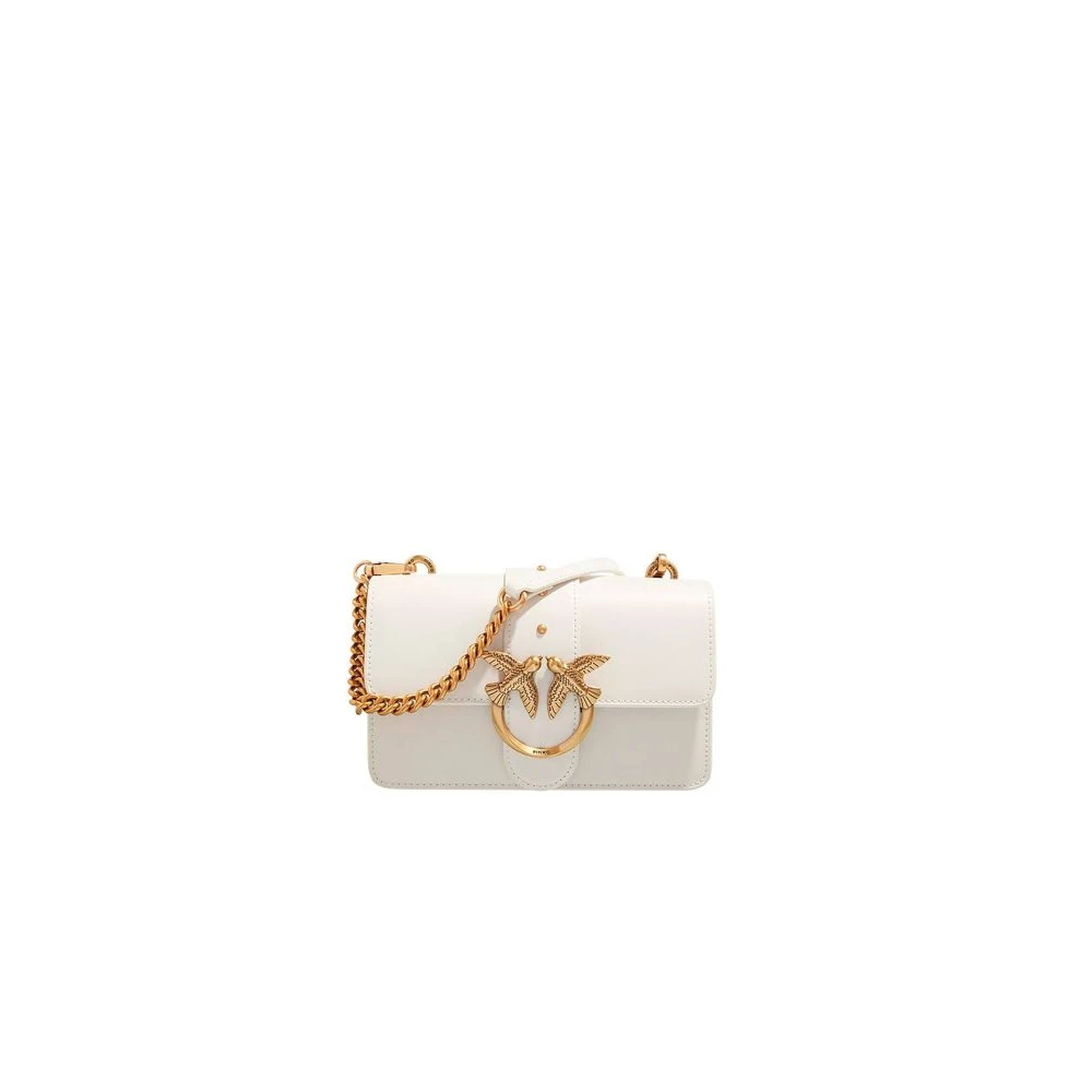 Pinko Love One Mini Cl Vitello Seta - Female - Cross Body Bags - White - One Size - Bags