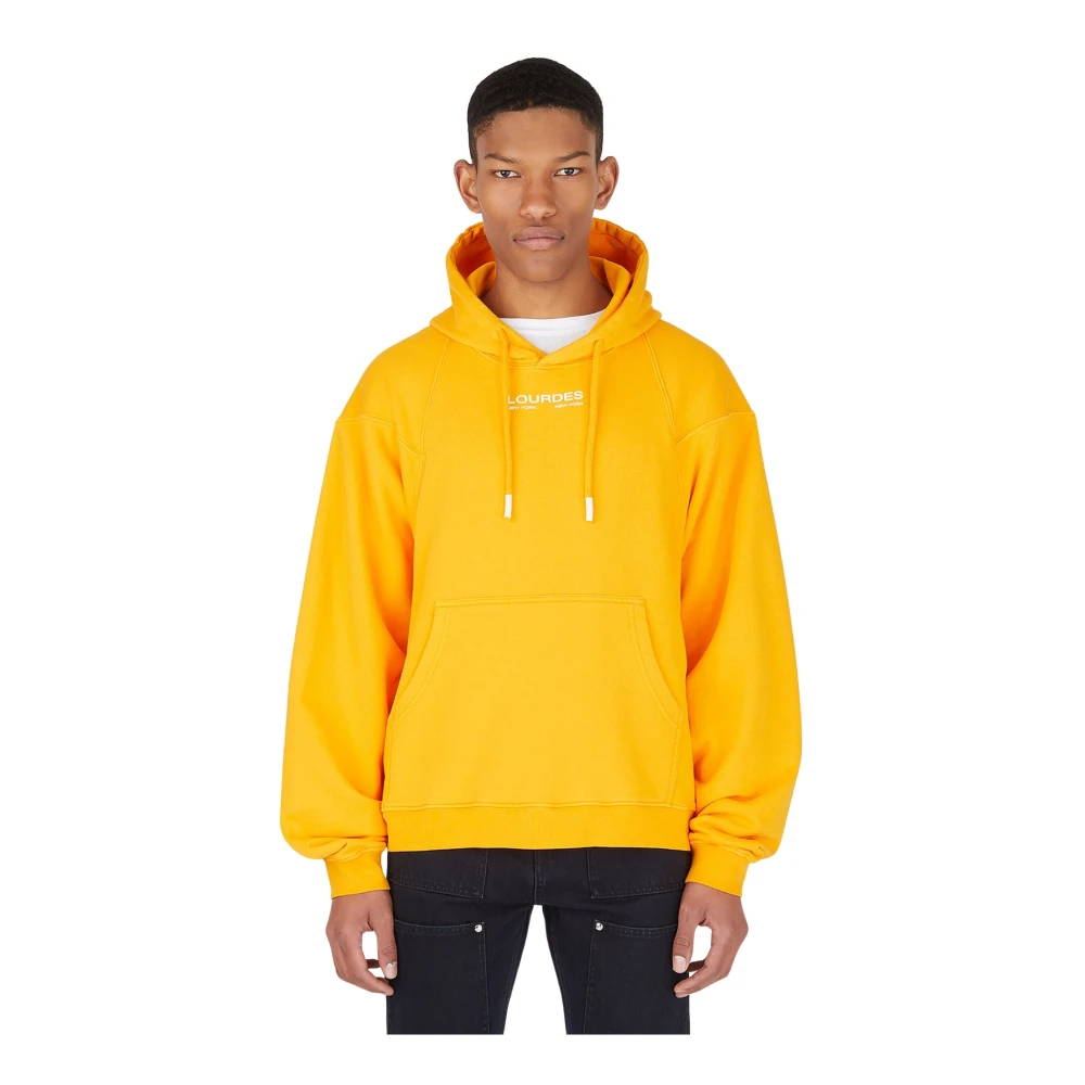Lourdes Men's Orange Logo Hooded Sweatshirt - Hoodies - S - Sweatshirts & Hoodies