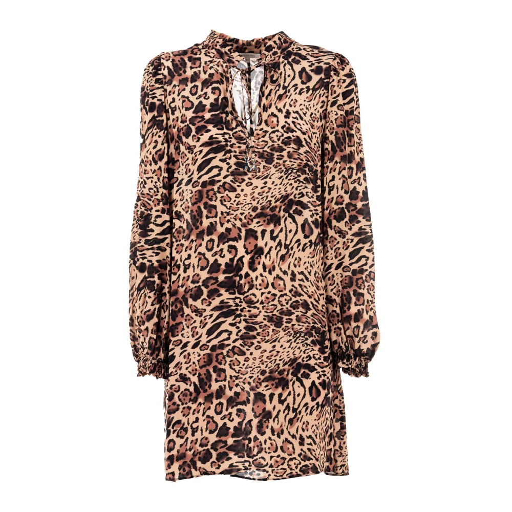 PATRIZIA PEPE Animalier Zomer Ceremonie Jurk Brown Dames