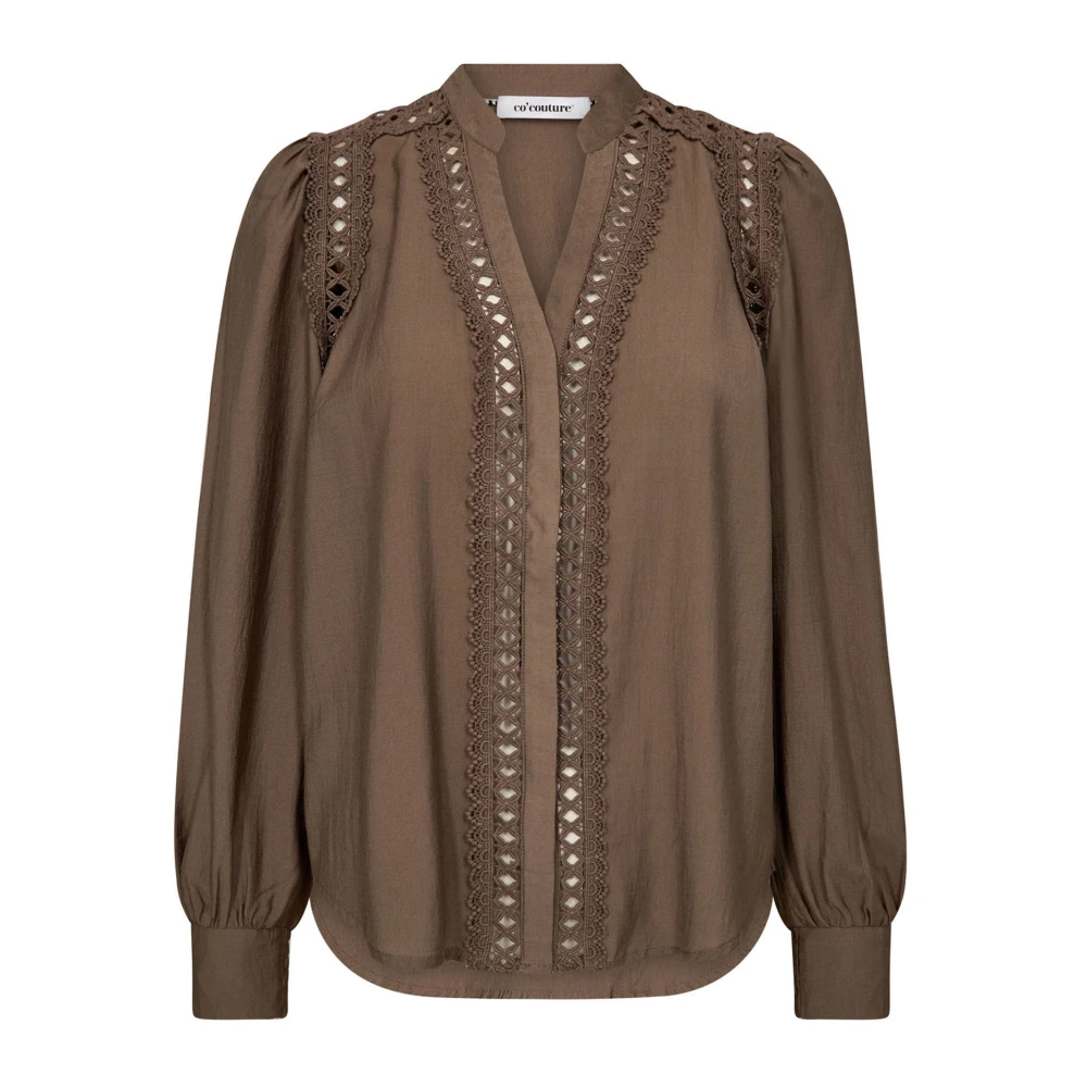 Co'couture Women's Brown Blouses, Xl, Blouses