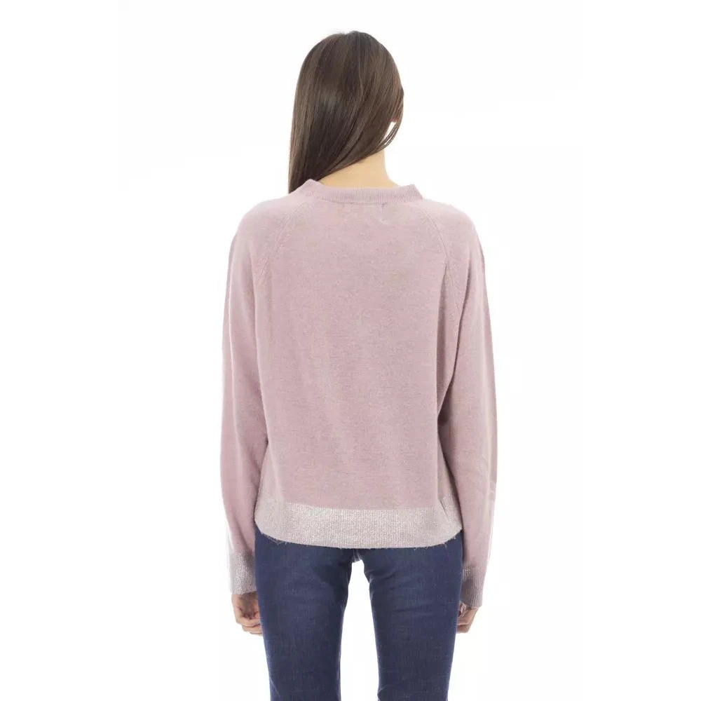 Baldinini Zachte Roze Monogram Trui Pink Dames