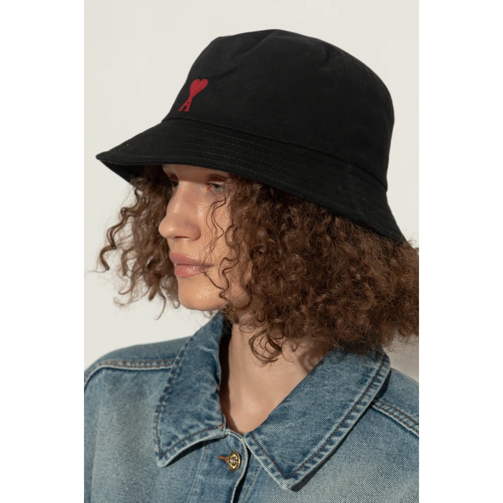 Ami Paris Logo Hoed Black Unisex