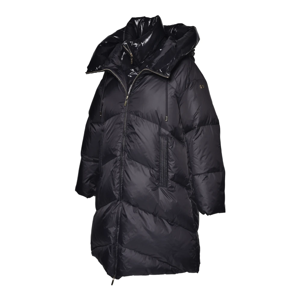 Baldinini Down jacket in black nylon Black Dames