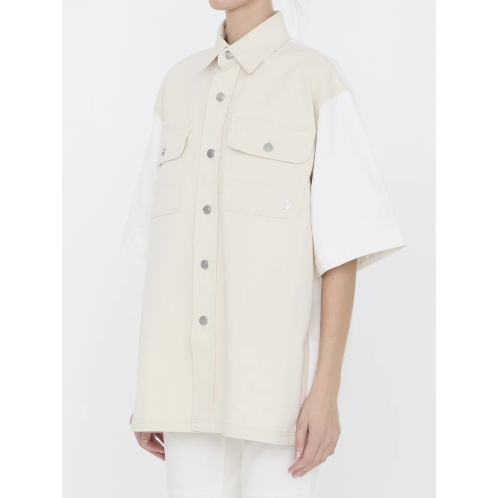 Stella Mccartney Werkkleding overhemd van ecru en wit katoen Beige Dames