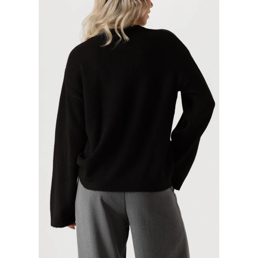 Envii Zwarte Gebreide Trui Enorta LS Black Dames