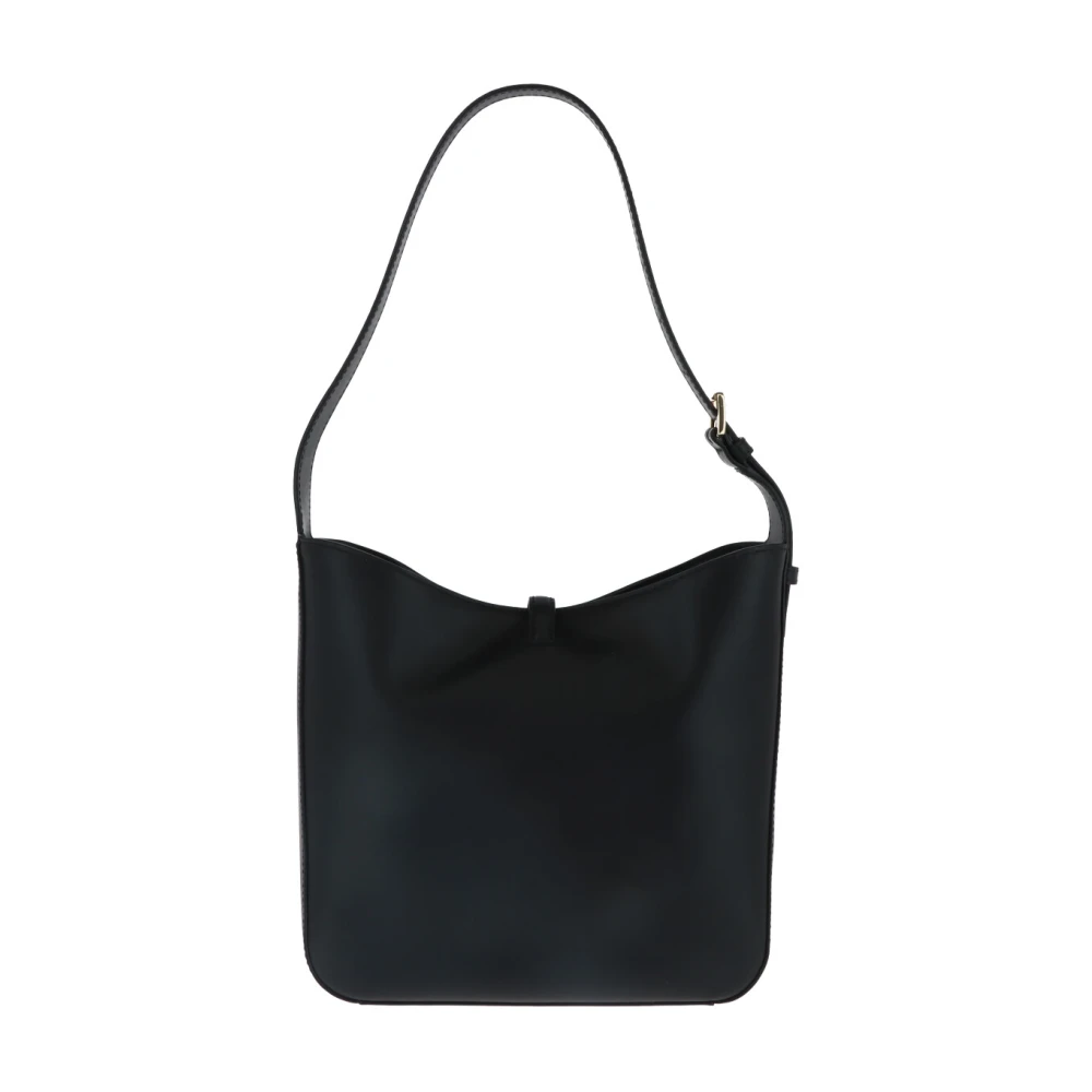 Michael Kors Schoudertas van leder met gouden details Black Dames