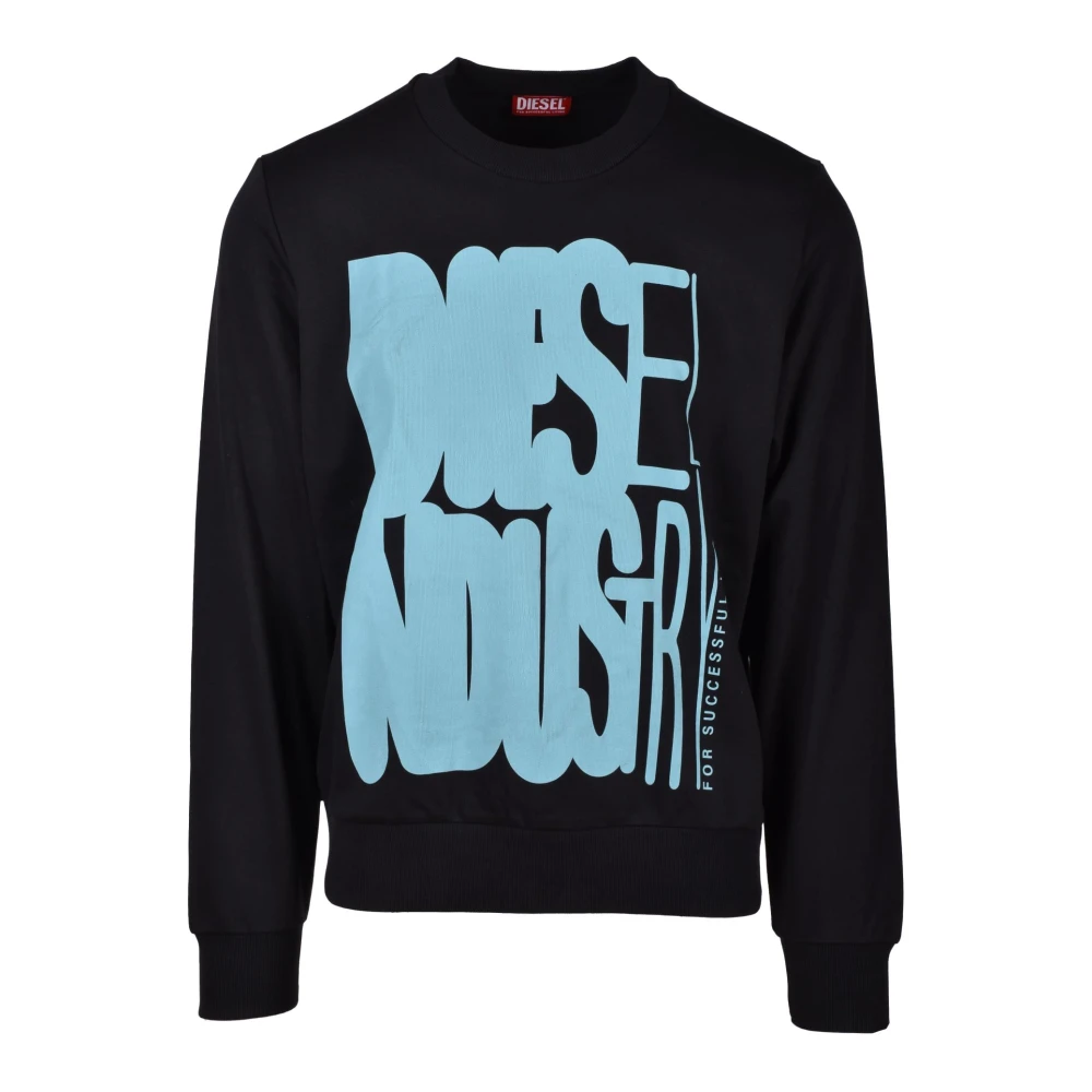 Diesel Katoenmix Sweatshirt Black Heren