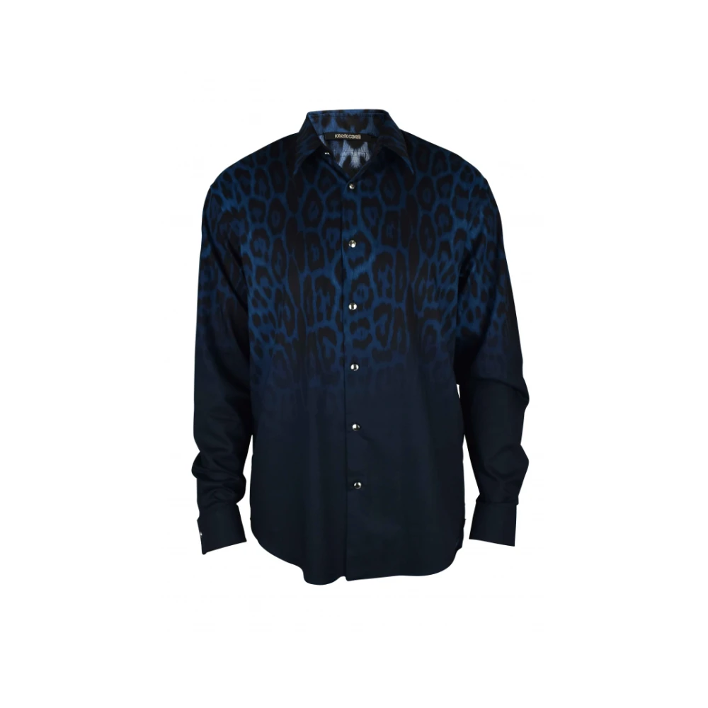 Roberto Cavalli Hombre Azul Camisas, Talla: Xl