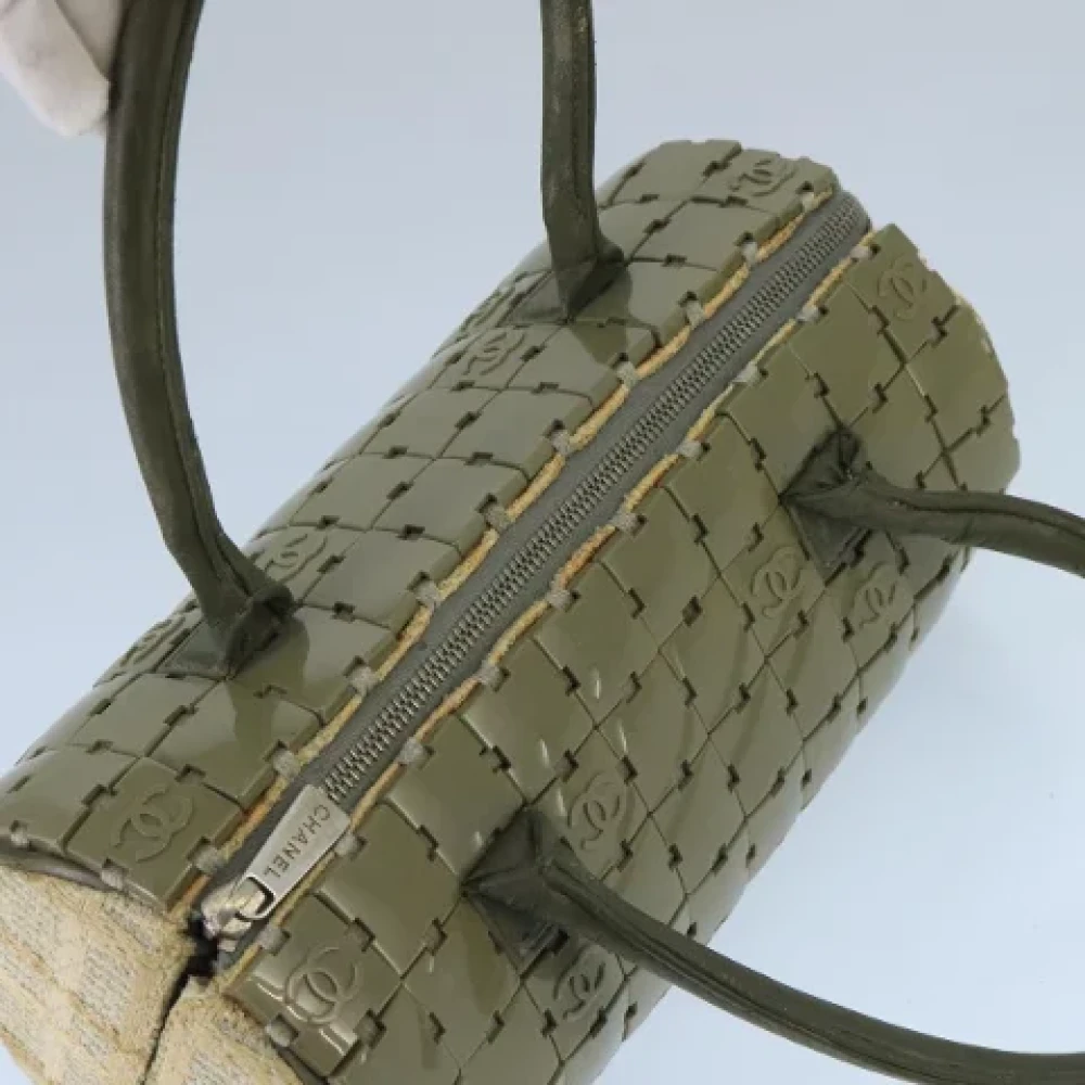 Chanel Vintage Pre-owned Plastic handbags Brown Dames
