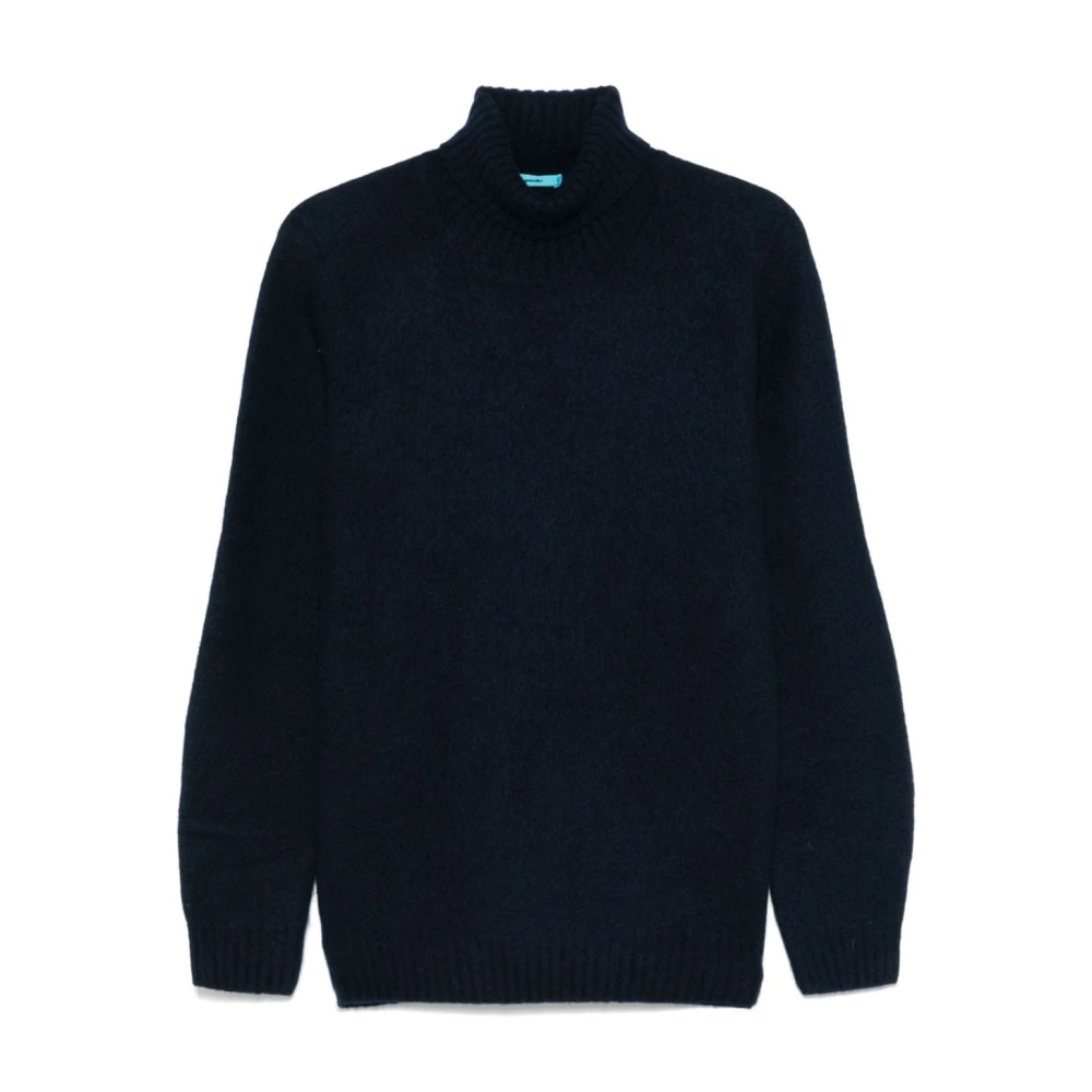Drumohr Navy Blauw Wol Gebreide Trui Blue Heren