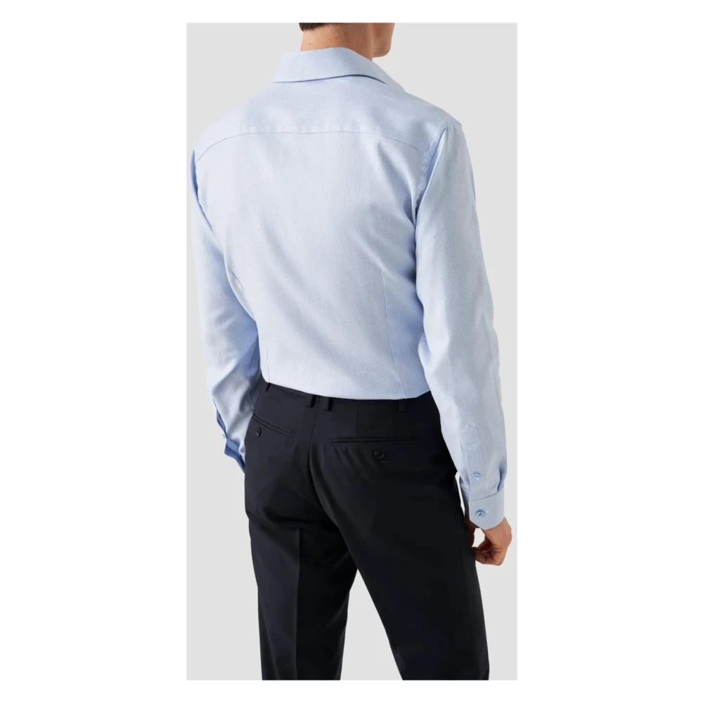 Eton Signature Twil Overhemd Lichtblauw Blue Heren