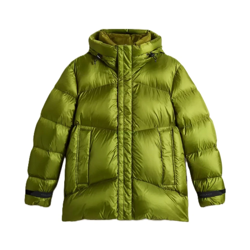 Woolrich Zuur Groene Nylon Pufferjas Green Heren