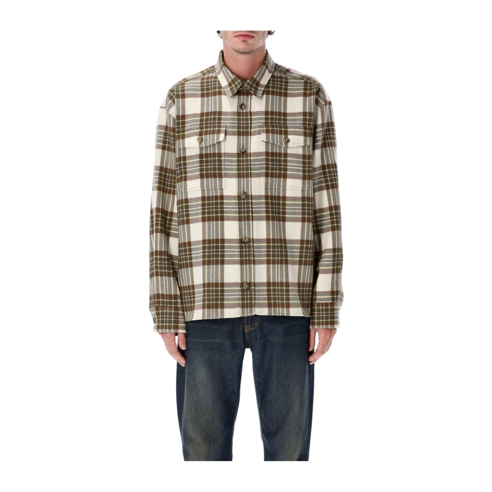 Ami Paris Men's Multicolor Plaid Flannel Shirt - Casual Shirts - S - Shirts