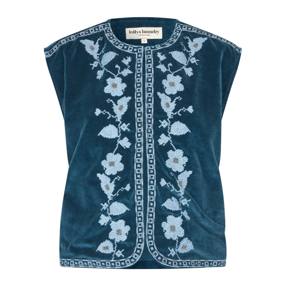 Lollys Laundry Women's Blue Samll Vest - Waistcoats - M - Jackets