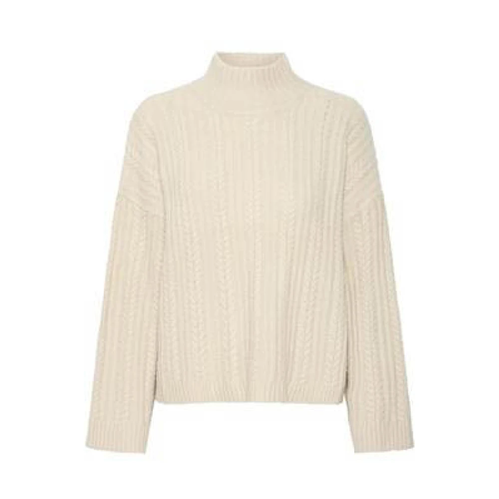 Ichi Gebreid Berken Freewear LS5 Stijl White Dames
