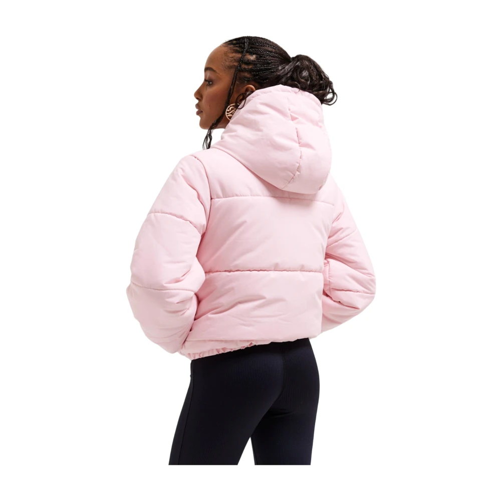 Juicy Couture Amandelbloesem gewatteerde jas met strassprint Pink Dames