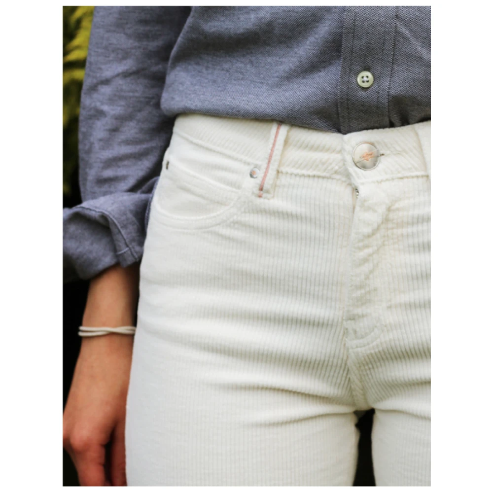 Islow Corduroy Slim 7 8 Broek Beige Dames