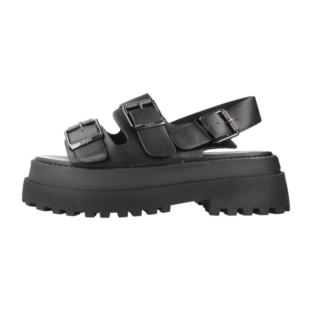 Buffalo Pluto Ari Sandals - Female - Flat Sandals - Black - 7 Uk - Shoes