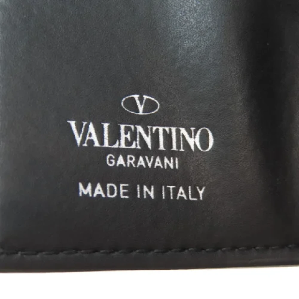 Valentino Vintage Pre-owned Leather wallets Black Dames