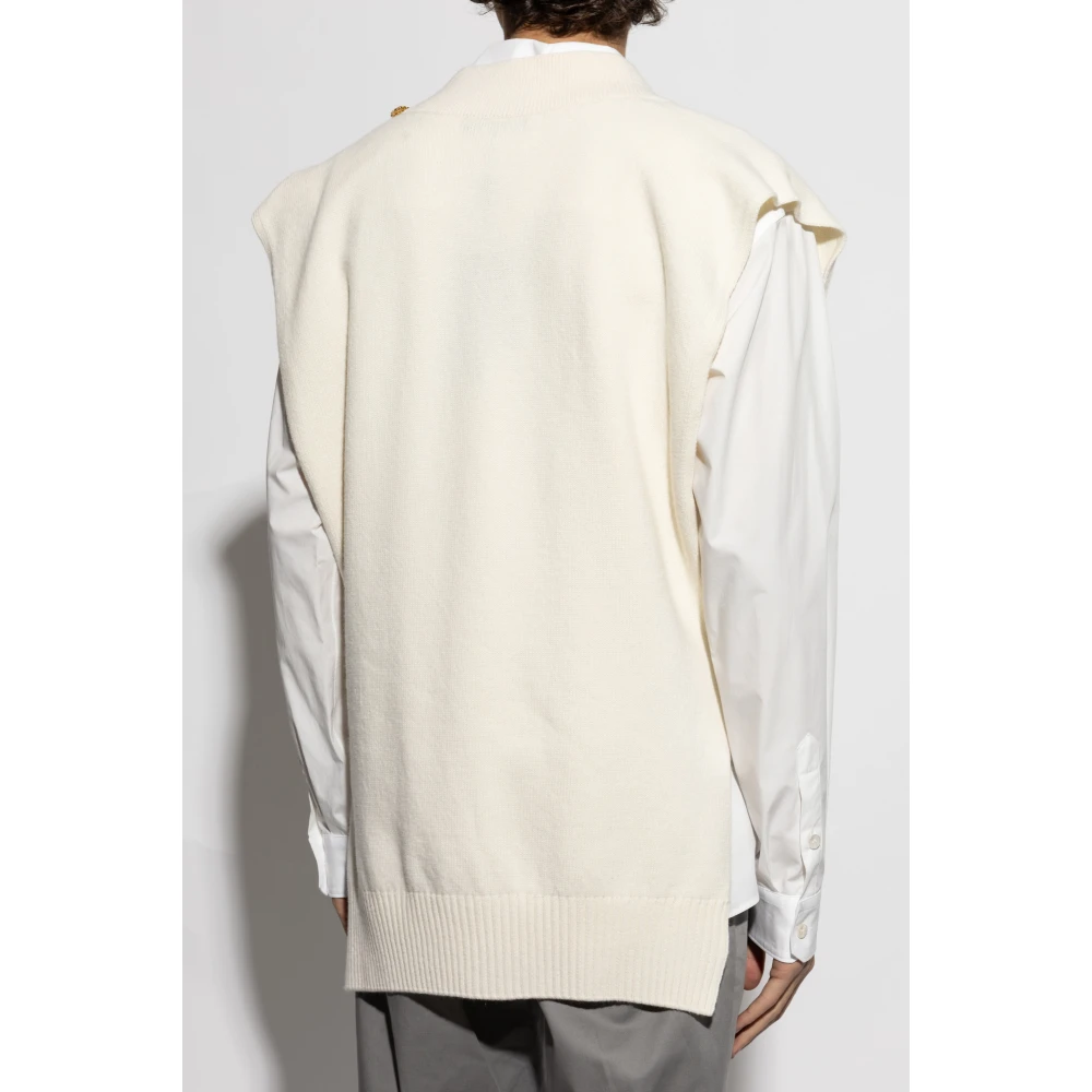 Dolce & Gabbana Trui met glinsterende applicaties Beige Heren