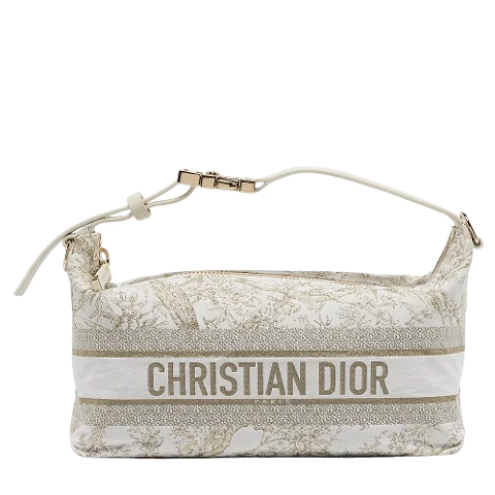 Dior Vintage Pre-owned Leather clutches White Dames