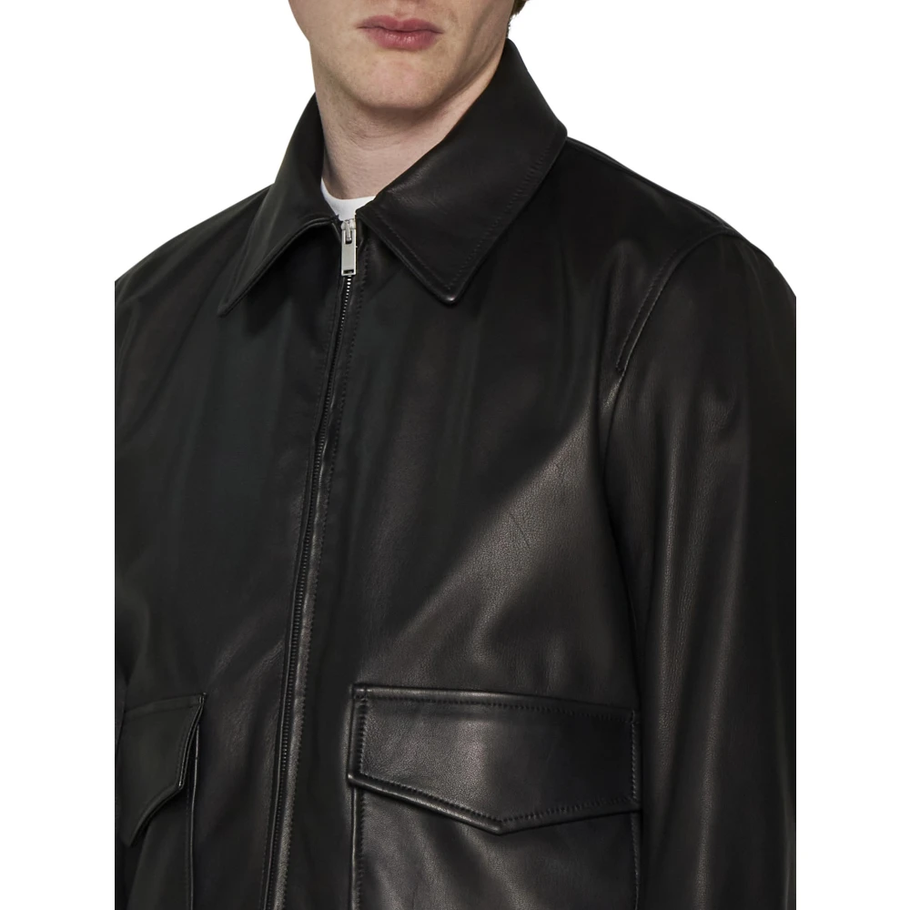 Lardini Zwarte schapenvacht jas Black Heren