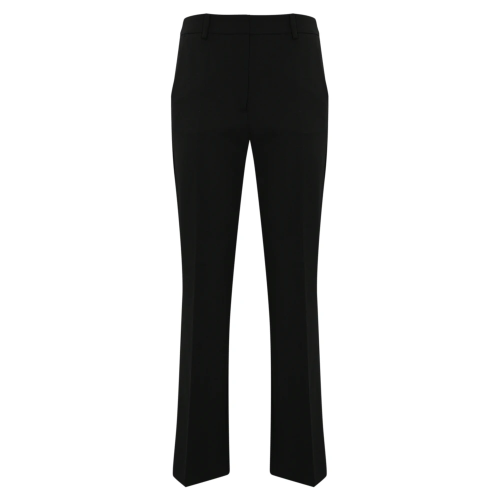 Max Mara Weekend Zwarte rechte wollen broek Black Dames