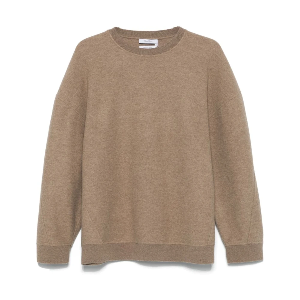 Max Mara Round-neck Knitwear Brown Dames