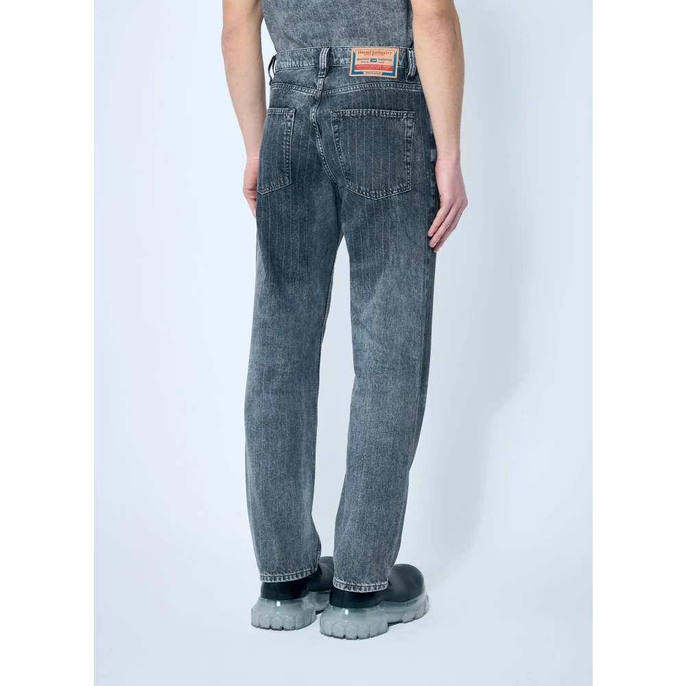 Diesel Pinstriped D-Macs Jeans Gray Heren