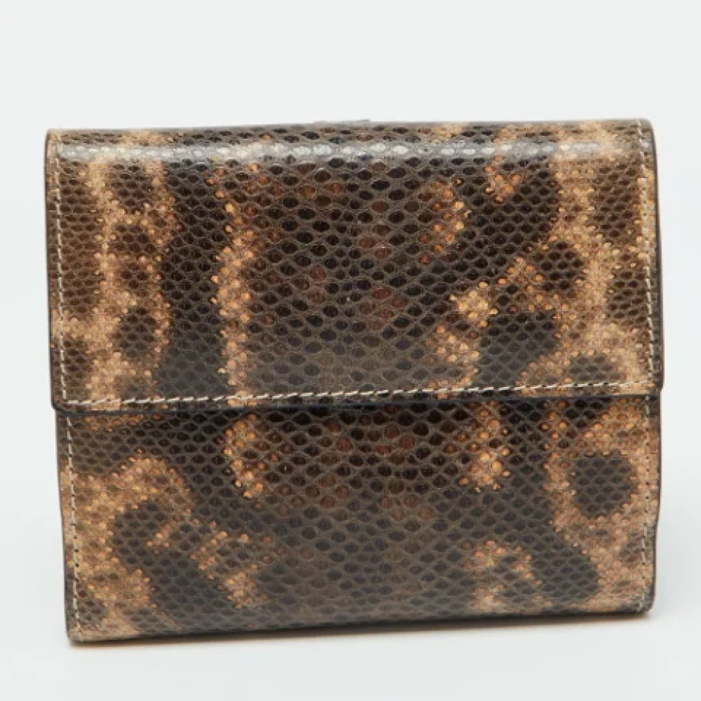 Gucci Vintage Pre-owned Fabric wallets Brown Dames