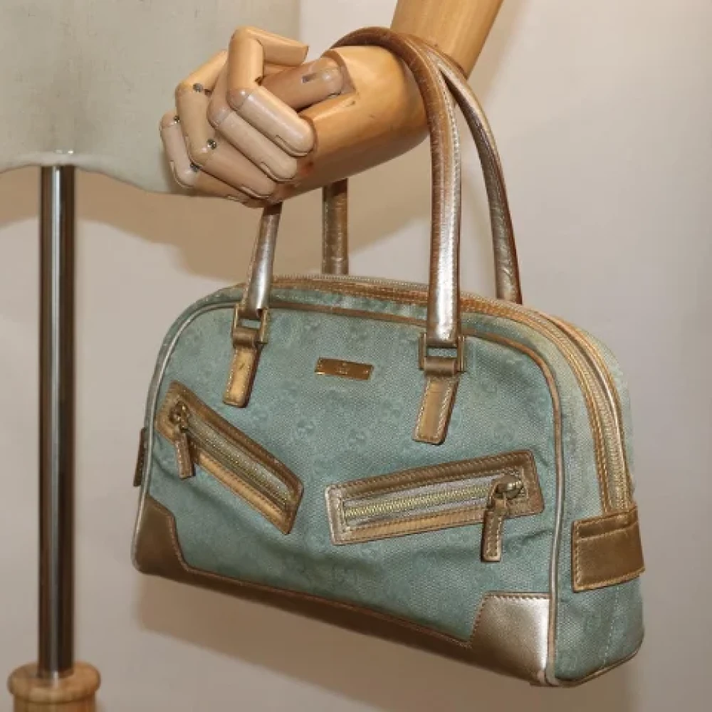 Gucci Vintage Pre-owned Canvas gucci-bags Blue Dames