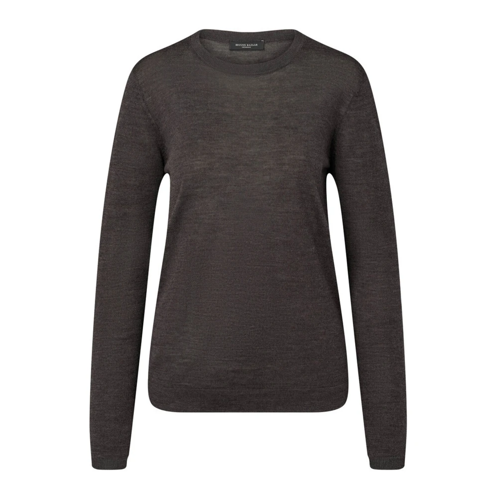 Bruuns Bazaar Delicioso Ronde Hals Gebreide Trui Brown Dames