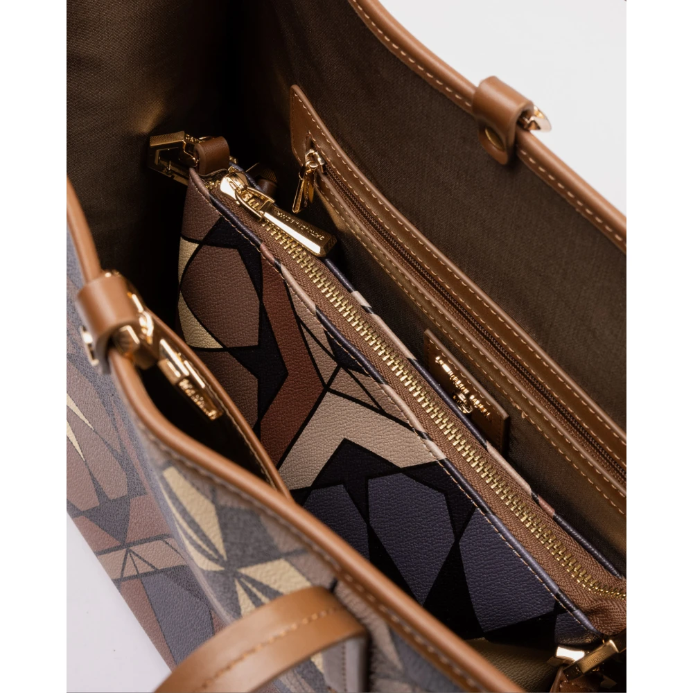 Gattinoni Bruine schoudertas met etui Multicolor Dames