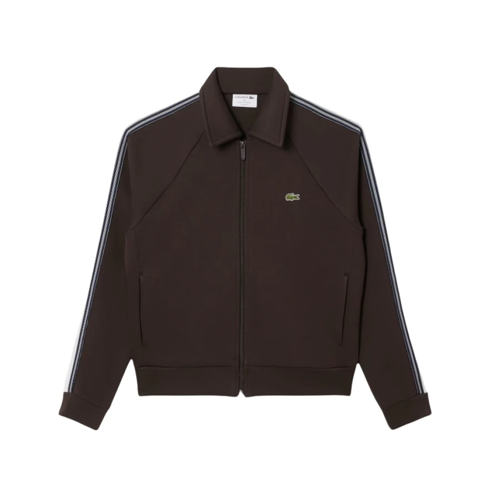 Lacoste Men's Brown Zip-Throughs, S, Zip-Up Sweatshirt Made In France